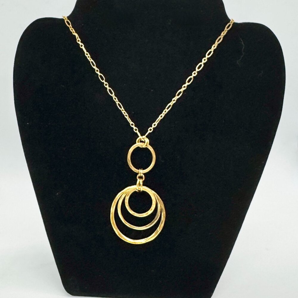 Concentric Circle Long Necklace